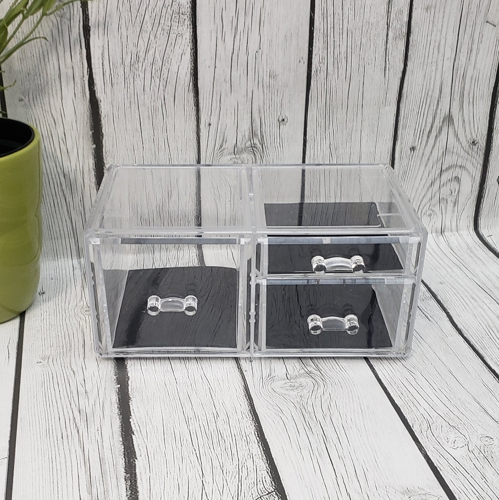 Storage Desk Box with 3 Drawers Office Desktop Drawers